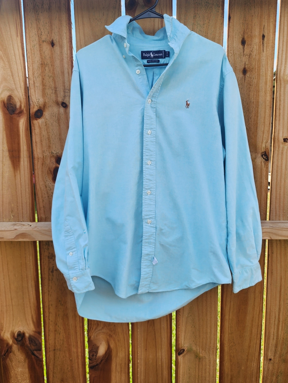 Ralph Lauren Men’s Sky Blue Button-Down Oxford Shirt